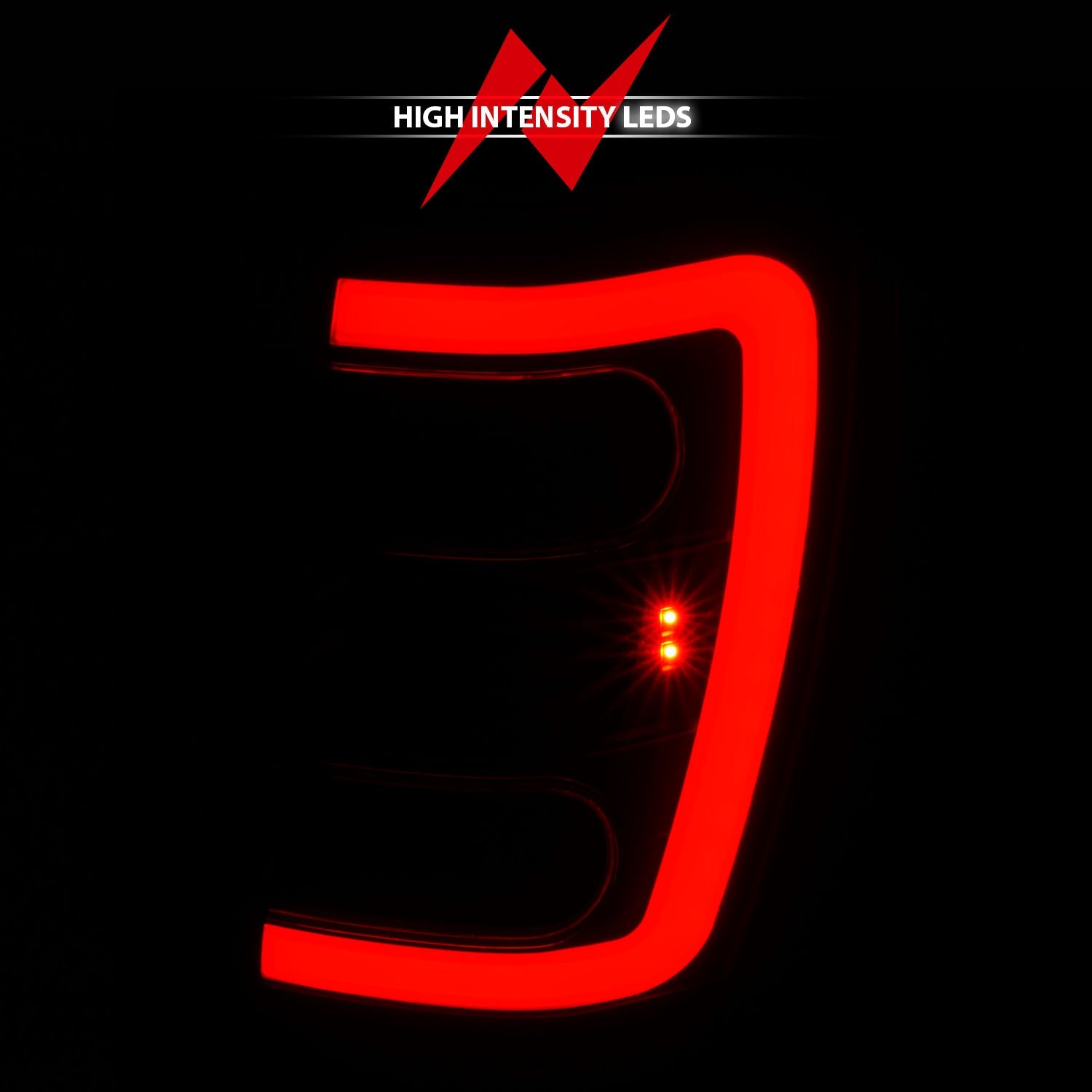 JEEP GRAND CHEROKEE 99-04 LED C BAR TAIL LIGHTS BLACK CLEAR LENS