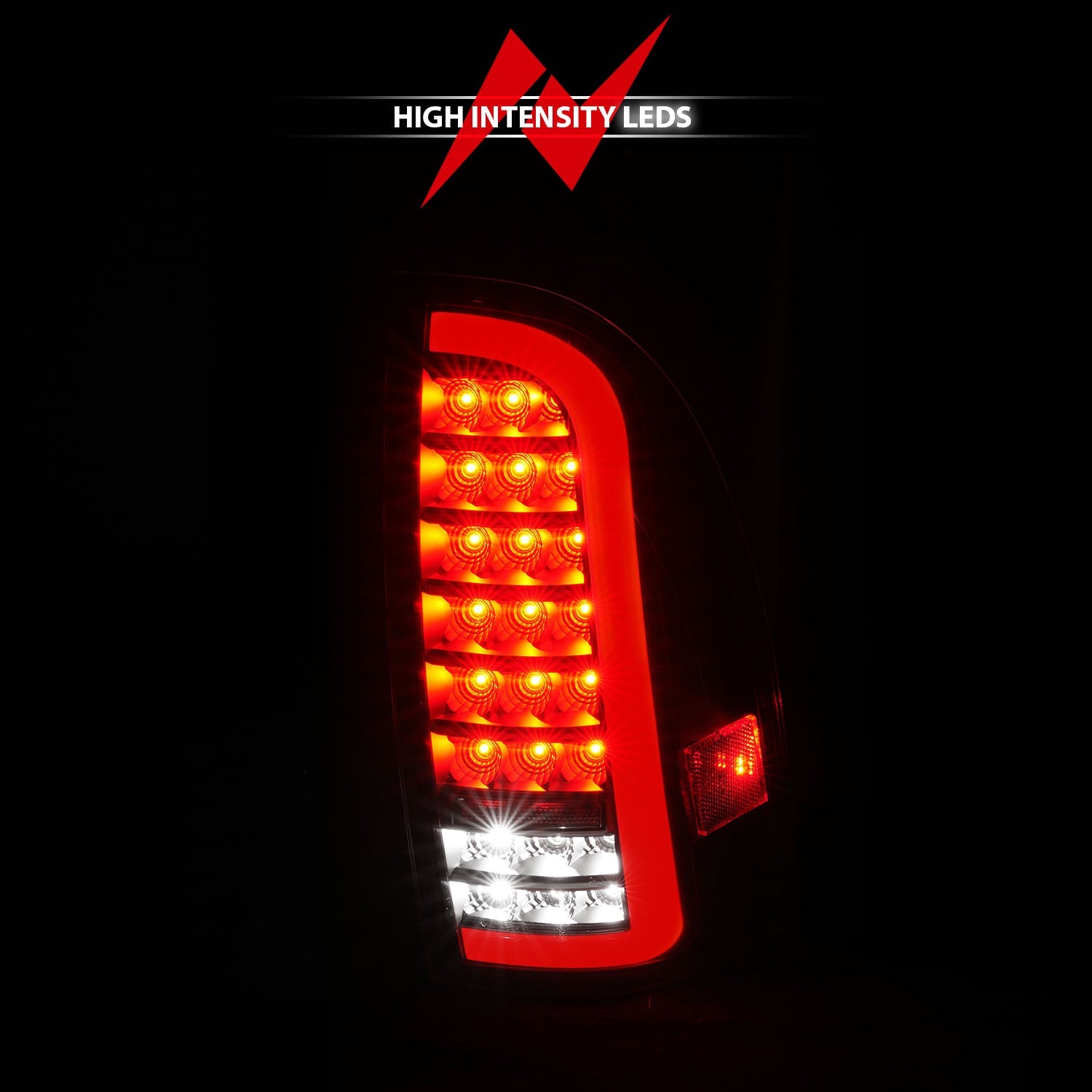 TOYOTA TACOMA 05-15 LED BAR STYLE TAIL LIGHTS BLACK CLEAR LENS W/ SEQUENTIAL SIGNAL