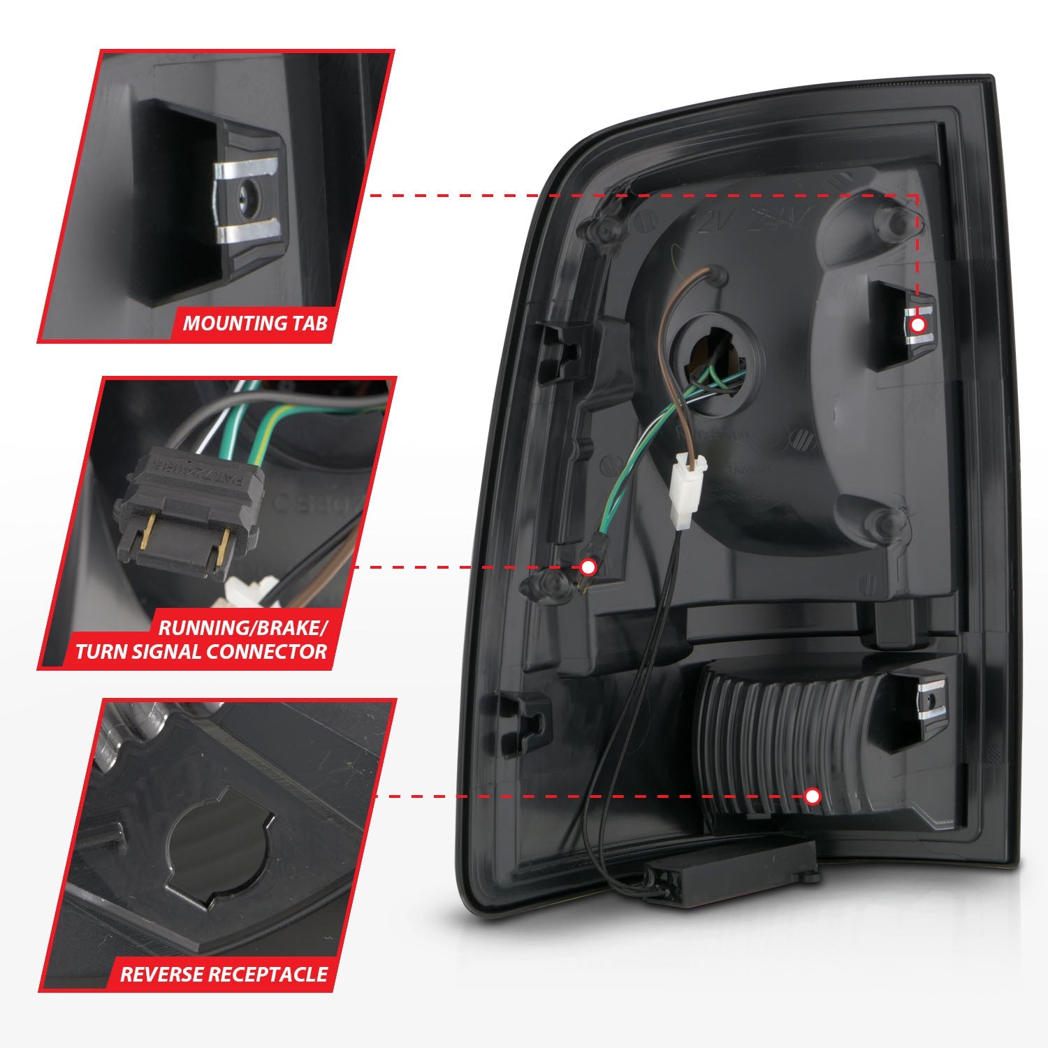 DODGE RAM 1500 09-18 / RAM 2500/3500 10-18 LED TAIL LIGHTS BLACK CLEAR LENS W/ SEQUENTIAL (NOT FOR OE LED TAIL LIGHT MODELS)