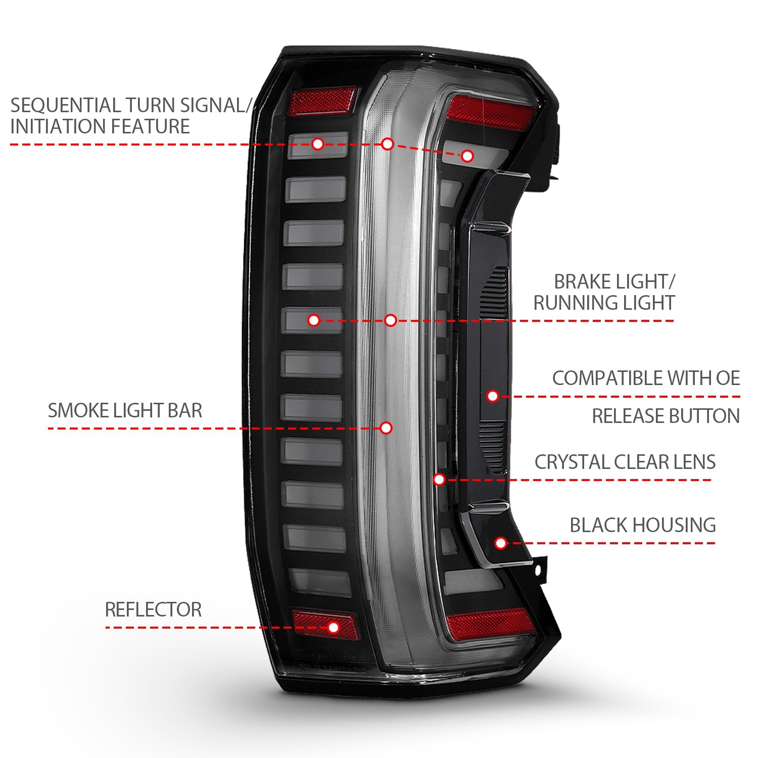 TOYOTA TUNDRA 22-26 FULL LED TAIL LIGHTS BLACK CLEAR LENS W/ SEQUENTIAL (FITS ALL MODELS)