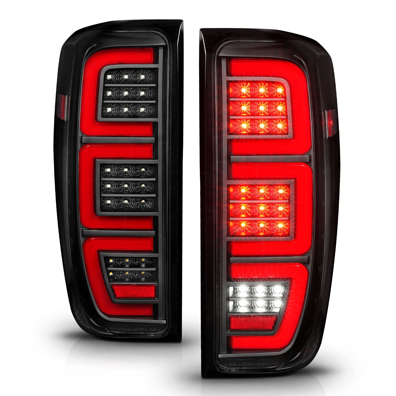 GMC SIERRA 1500 19-23 / 2500HD/3500HD 20-23 FULL LED TAIL LIGHTS BLACK CLEAR LENS W/ INITIATION & SEQUENTIAL SIGNAL (FACTORY LED MODELS)