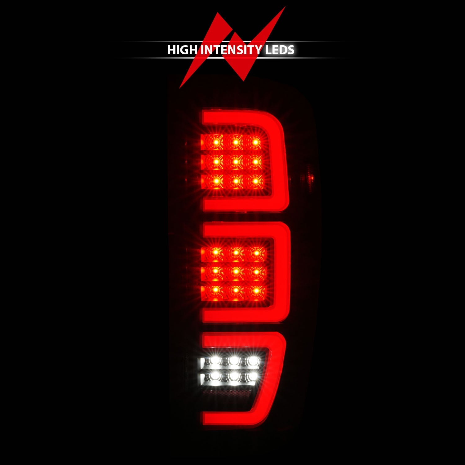 GMC SIERRA 1500 19-23 / 2500HD/3500HD 20-23 FULL LED TAIL LIGHTS BLACK CLEAR LENS W/ INITIATION & SEQUENTIAL SIGNAL (FACTORY LED MODELS)
