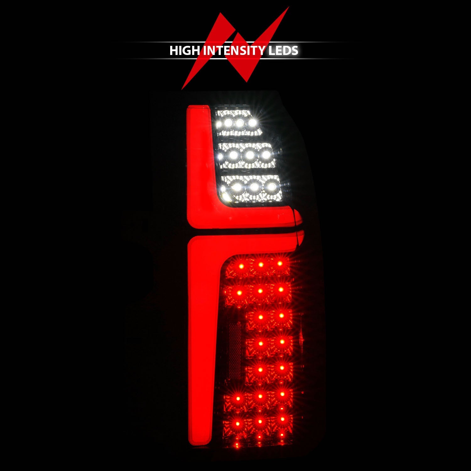 CHEVY TAHOE/SUBURBAN 15-20 FULL LED LIGHT BAR STYLE TAIL LIGHTS BLACK CLEAR LENS W/ SEQUENTIAL SIGNAL