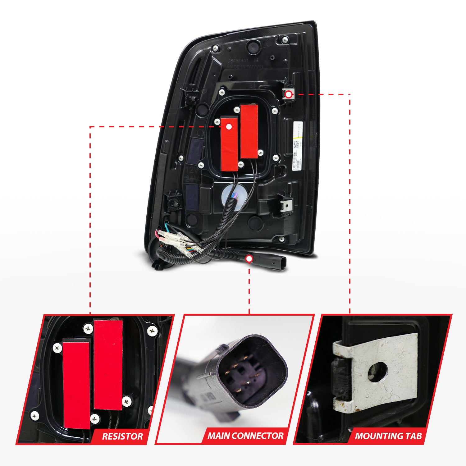 RAM 2500/3500 19-24 FULL LED SEQUENTIAL TAIL LIGHTS BLACK CLEAR LENS (FITS ALL MODELS)