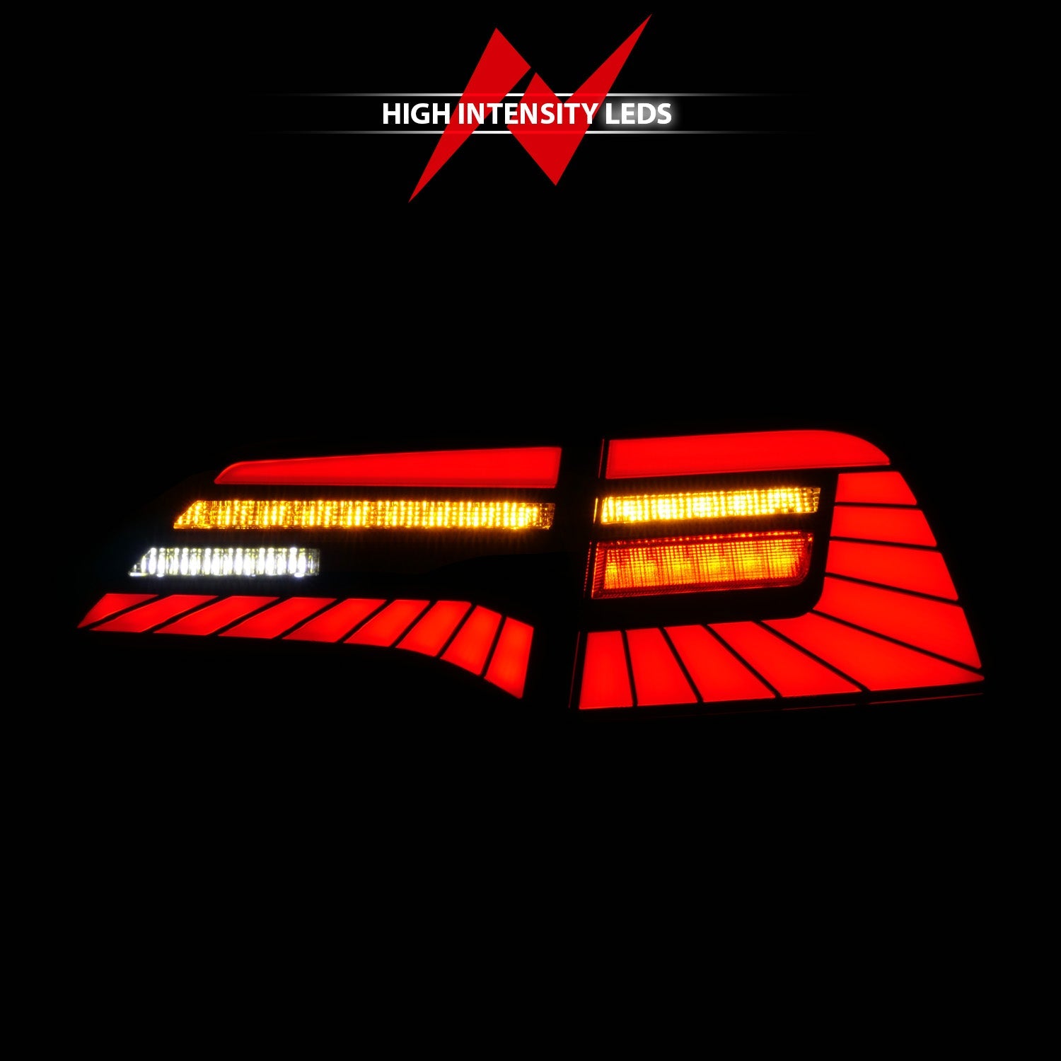 TESLA MODEL 3 17-23/MODEL Y 20-24 LED TAIL LIGHTS BLACK HOUSING SMOKE LENS (W/ SEQUENTIAL) (4PCS)