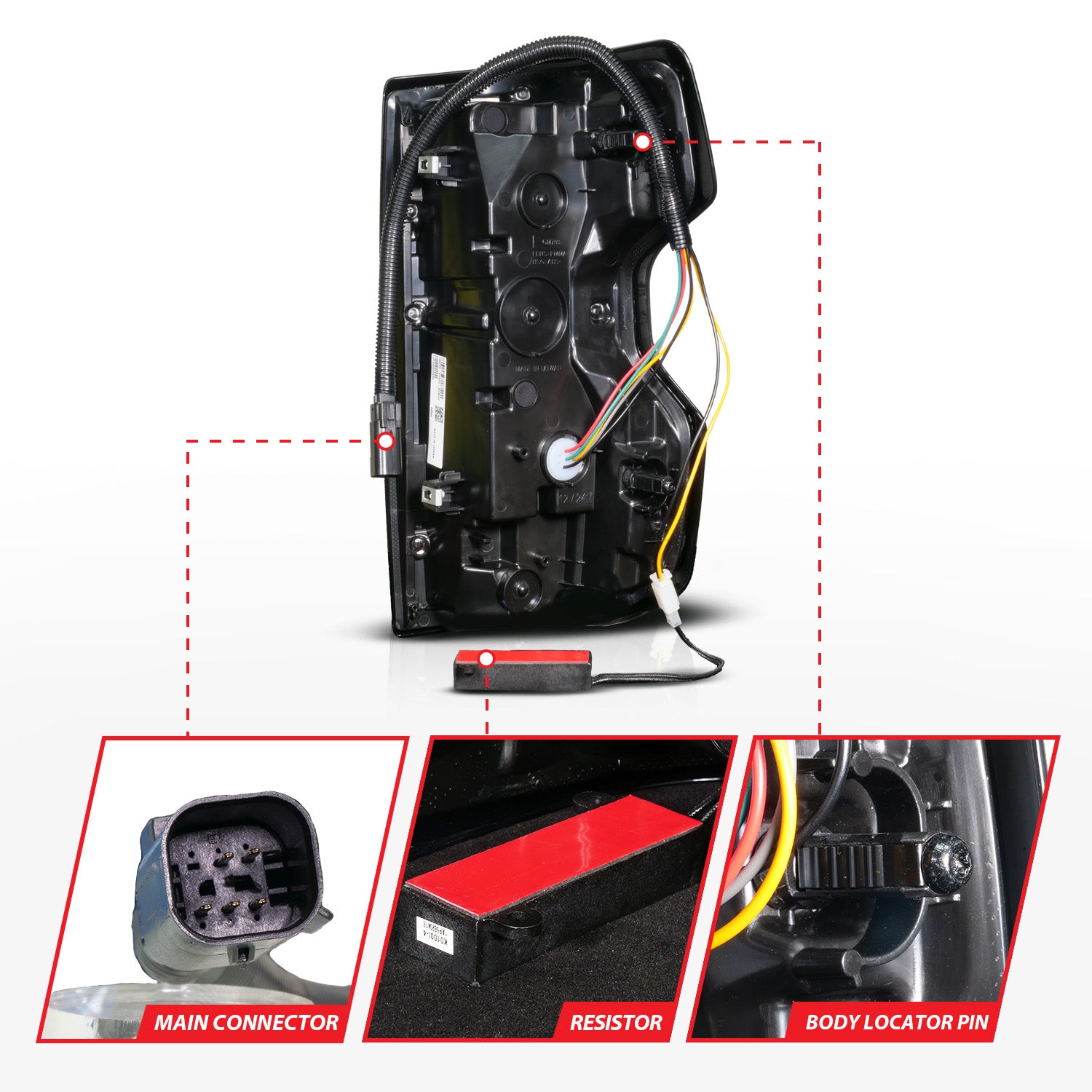 CHEVY COLORADO 23-26 FULL LED TAIL LIGHTS BLACK HOUSING SMOKE LENS W/ SEQUENTIAL SIGNAL (FITS ALL MODELS)