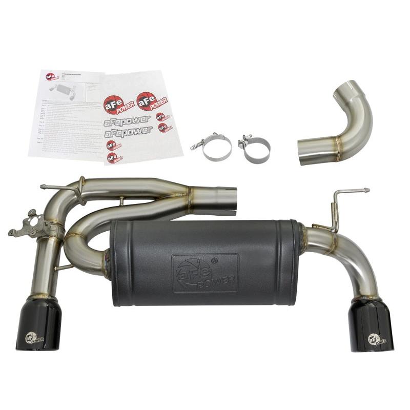 aFe MACHForce XP 16-17 BMW 340i/iX 440i/iX L6-3.0L (t) SS Axle-Back Exhaust w/Black Tip-SR1 Performance