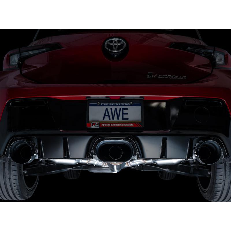 AWE Tuning 2023+ Toyota GR Corolla Track Edition Exhaust - Diamond Black Tips