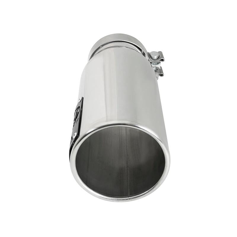 aFe SATURN 4S 4in SS Intercooled Exhaust Tip - Polished 4in In x 5in Out x 12in L Bolt-On