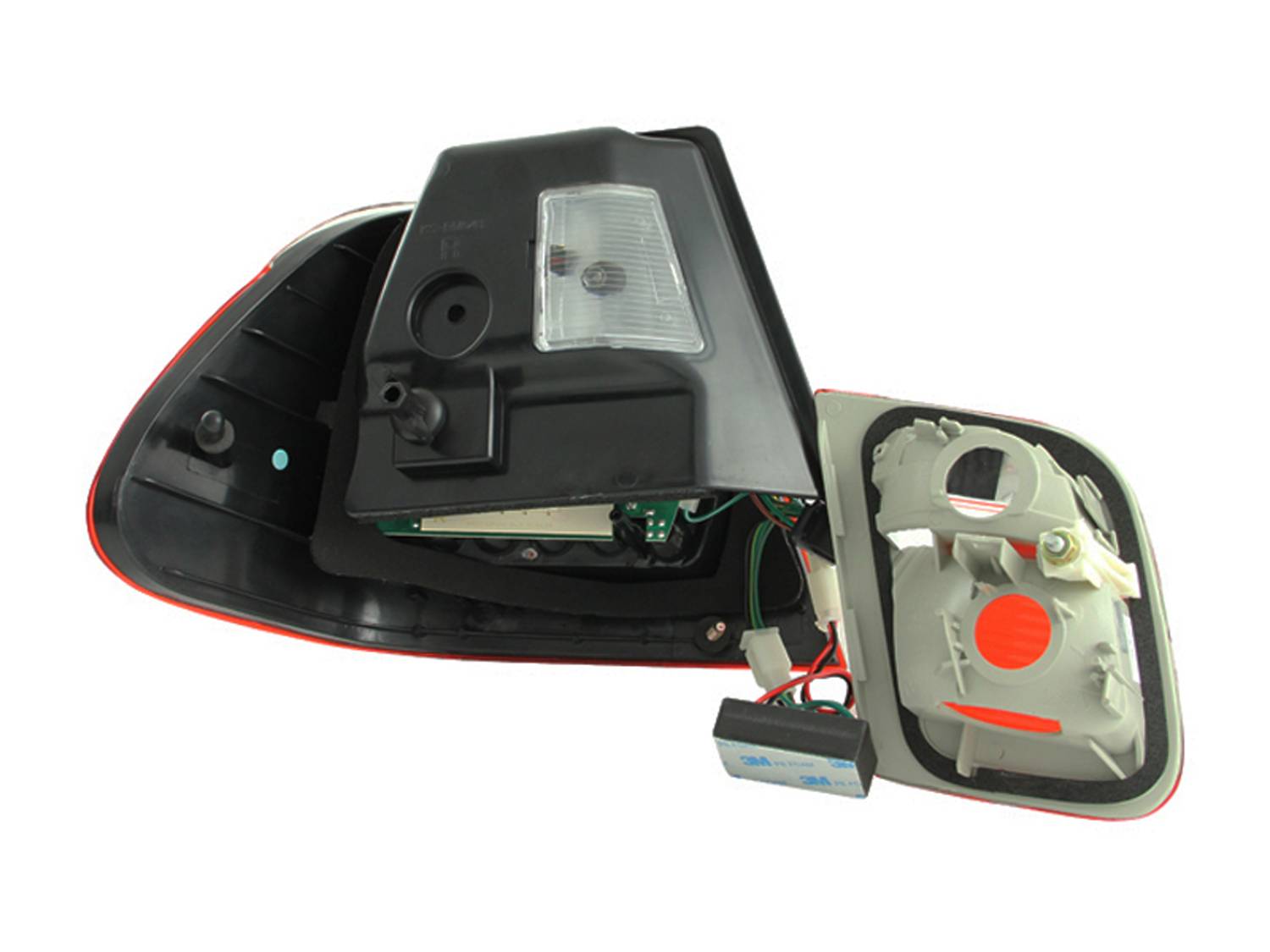 BMW 3 SERIES E46 02-05 4DR LED TAIL LIGHTS CHROME RED/SMOKE LENS 2PC