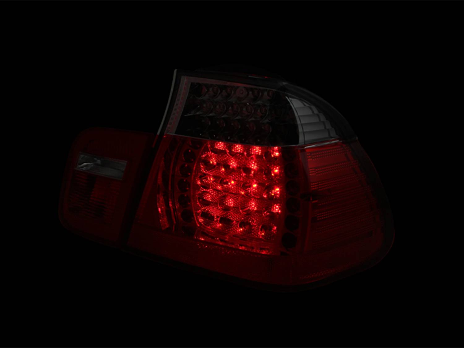 BMW 3 SERIES E46 02-05 4DR LED TAIL LIGHTS CHROME RED/SMOKE LENS 2PC