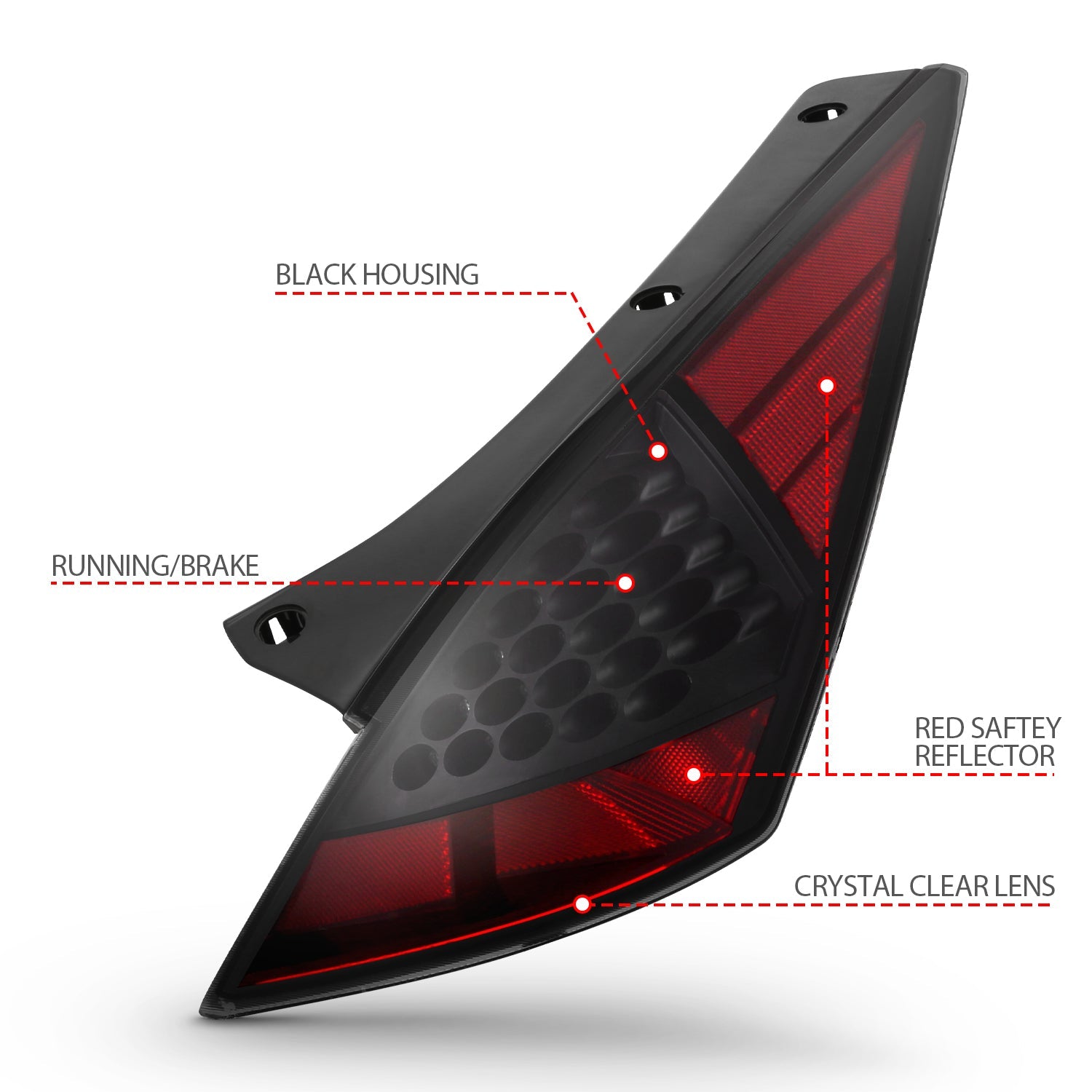 NISSAN 350Z 03-05 LED TAIL LIGHTS BLACK SMOKE LENS