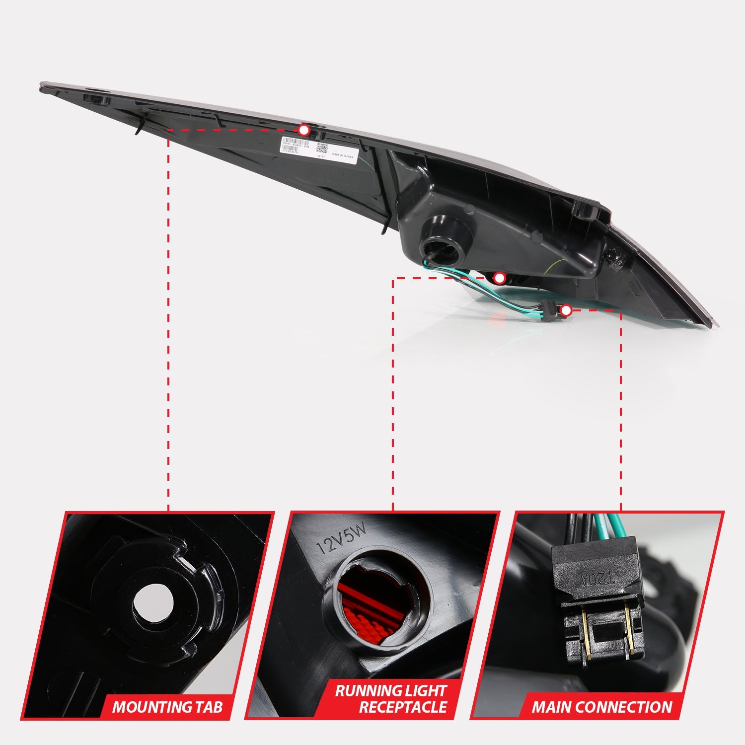 NISSAN 350Z 03-05 LED TAIL LIGHTS BLACK SMOKE LENS