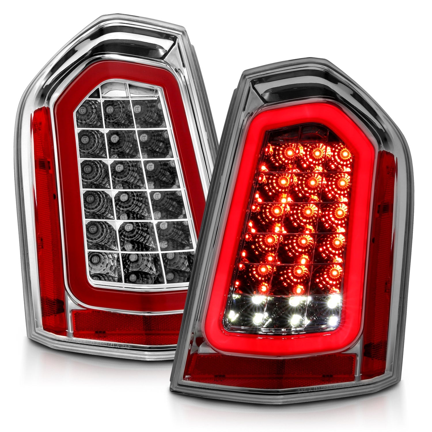 11-14 CHRYSLER 300 LED TAIL LIGHTS CHROME W/ SEQUENTIAL SIGNAL