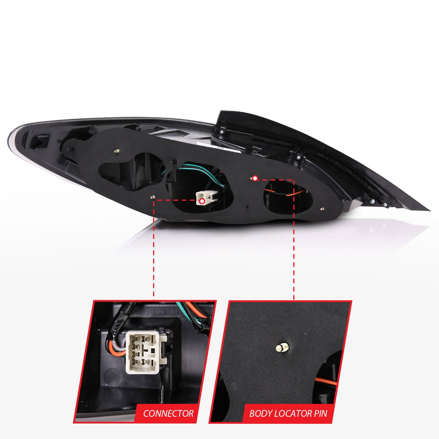 HYUNDAI GENESIS 10-16 2DR LED TAIL LIGHTS BLACK DARK SMOKE LENS
