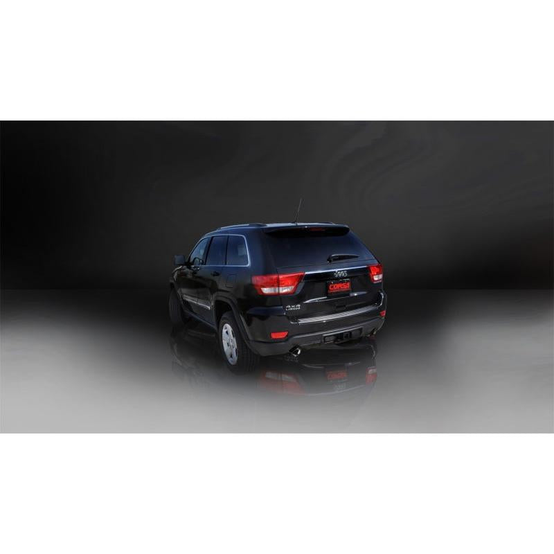 Corsa 2011-2021 Jeep Grand Cherokee Black 2.5in Dual Rear Exit Cat-Back Exhaust-SR1 Performance