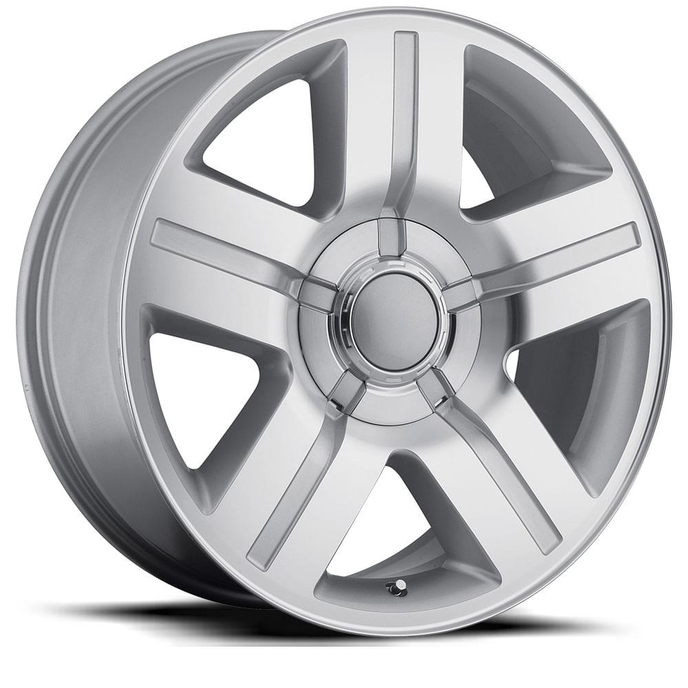 22X9 6X5.5 +31 HB 78.1 SILVERADO SUBURBAN SILVER MACHINE FACE WITH CAP-SR1 Performance