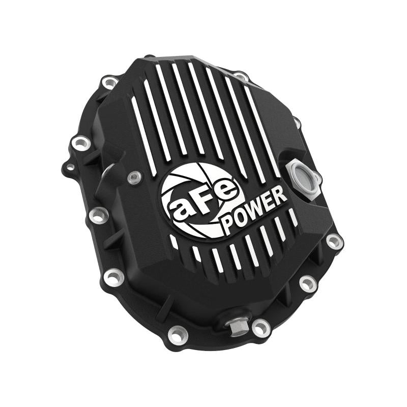 AFE Power 11-18 GM 2500-3500 AAM 9.25 Axle Front Diff Cover Black Machined w/ 2 Qts 75w90 Oil