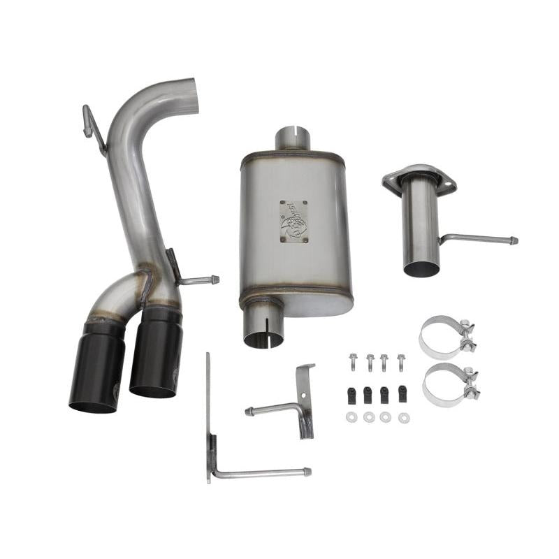 aFe Rebel Series CB 3in Middle Side Exit SS Exht w/ Black Tips 15-17 Chevy Colorado / GMC Canyon-SR1 Performance