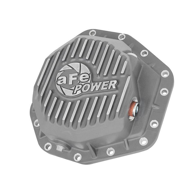 aFe Power Street Ser Rear Diff Cover Raw w/Mach Fin 2017 Ford Diesel Trucks V8-6.7L(td) Dana M275-14