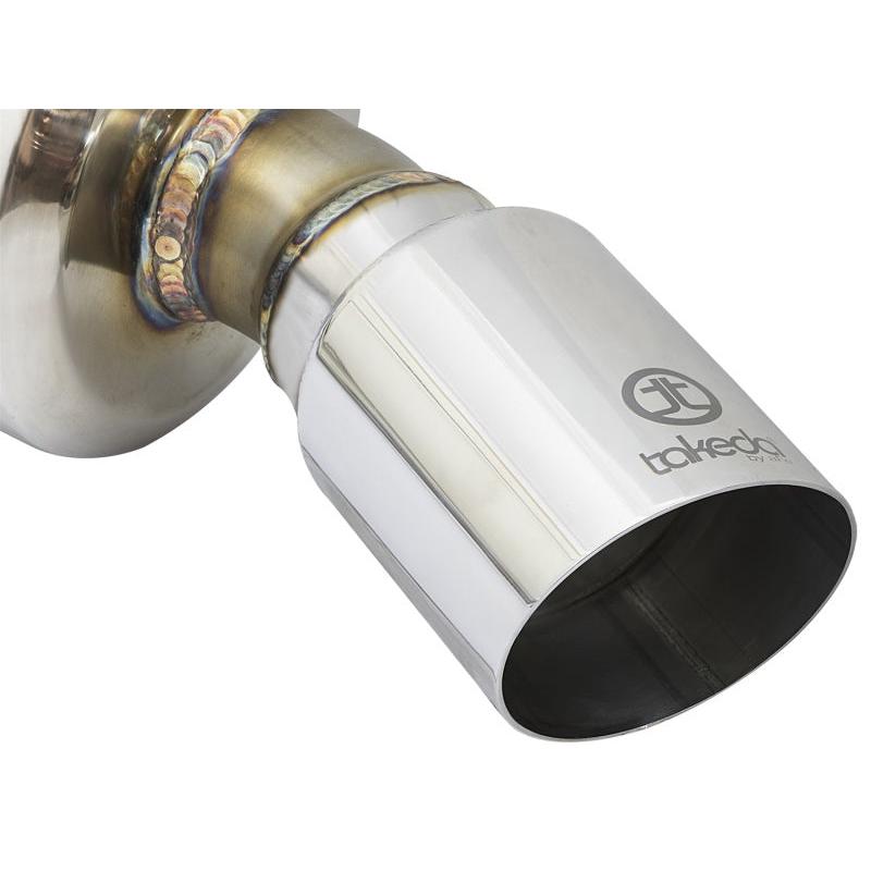 aFe POWER Takeda 16-17 Honda Civic I4-1.5L (t) 2.25-2.5in 304 SS CB Dual-Exit Exhaust Polish Tip-SR1 Performance