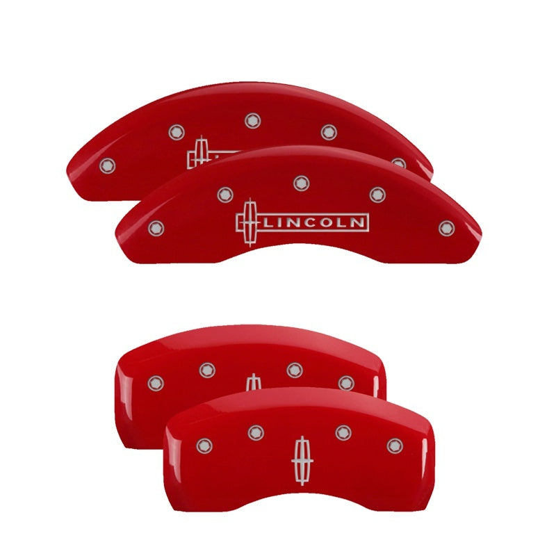 MGP Red Brake Caliper Covers for Lincoln MKZ and Zephyr * Part #36008SLC1RD