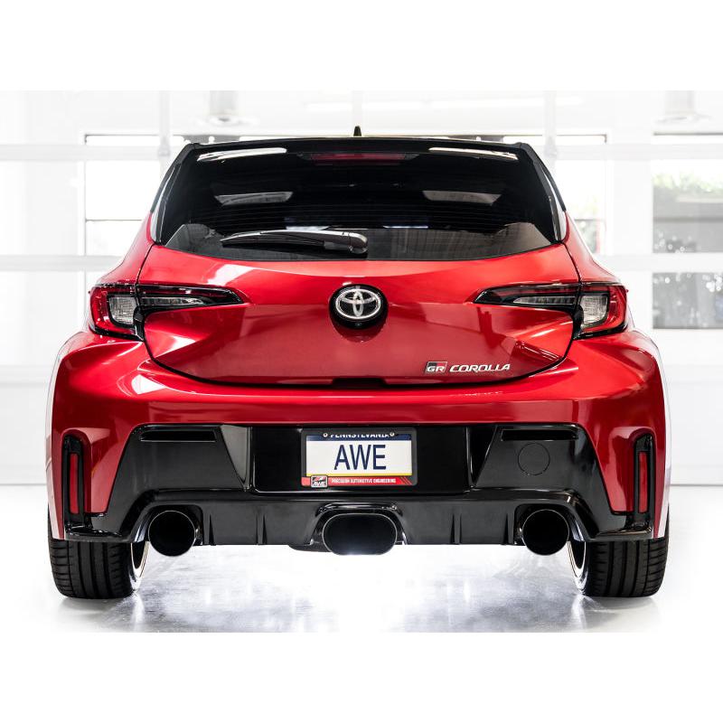 AWE Tuning 2023+ Toyota GR Corolla Touring Edition Exhaust - Diamond Black Tips-SR1 Performance