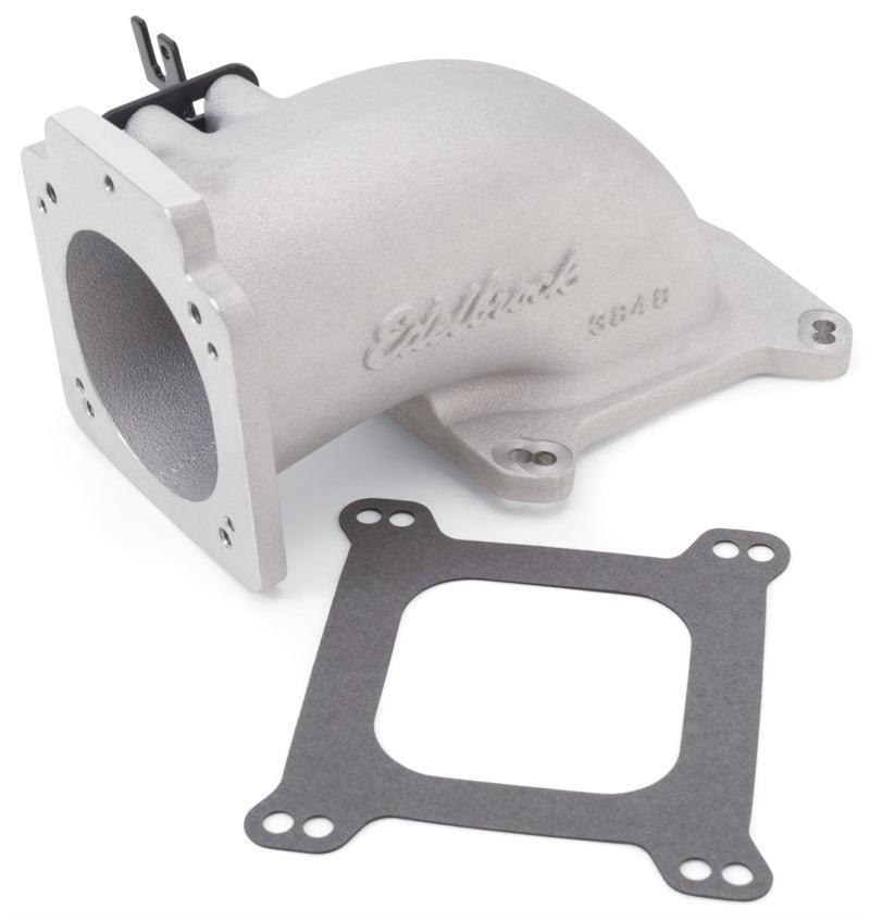 Edelbrock Low Profile Intake Elbow 90mm Throttle Body to Square-Bore Flange As-Cast Finish-SR1 Performance