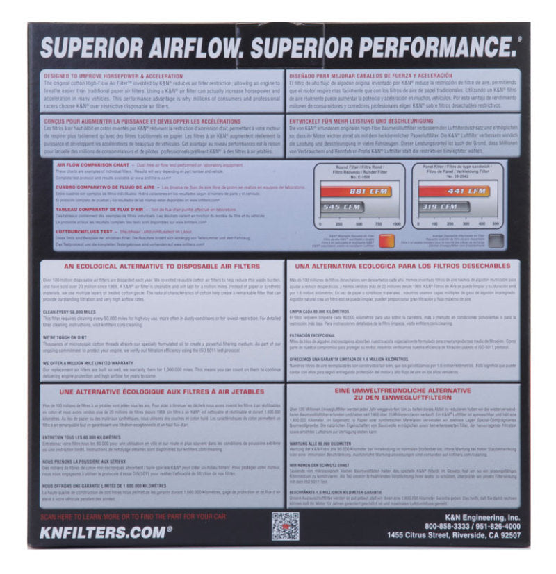 K&N 06-09 Suzuki Boulevard M109R-VZR 1800 Replacementr Air Filter-SR1 Performance