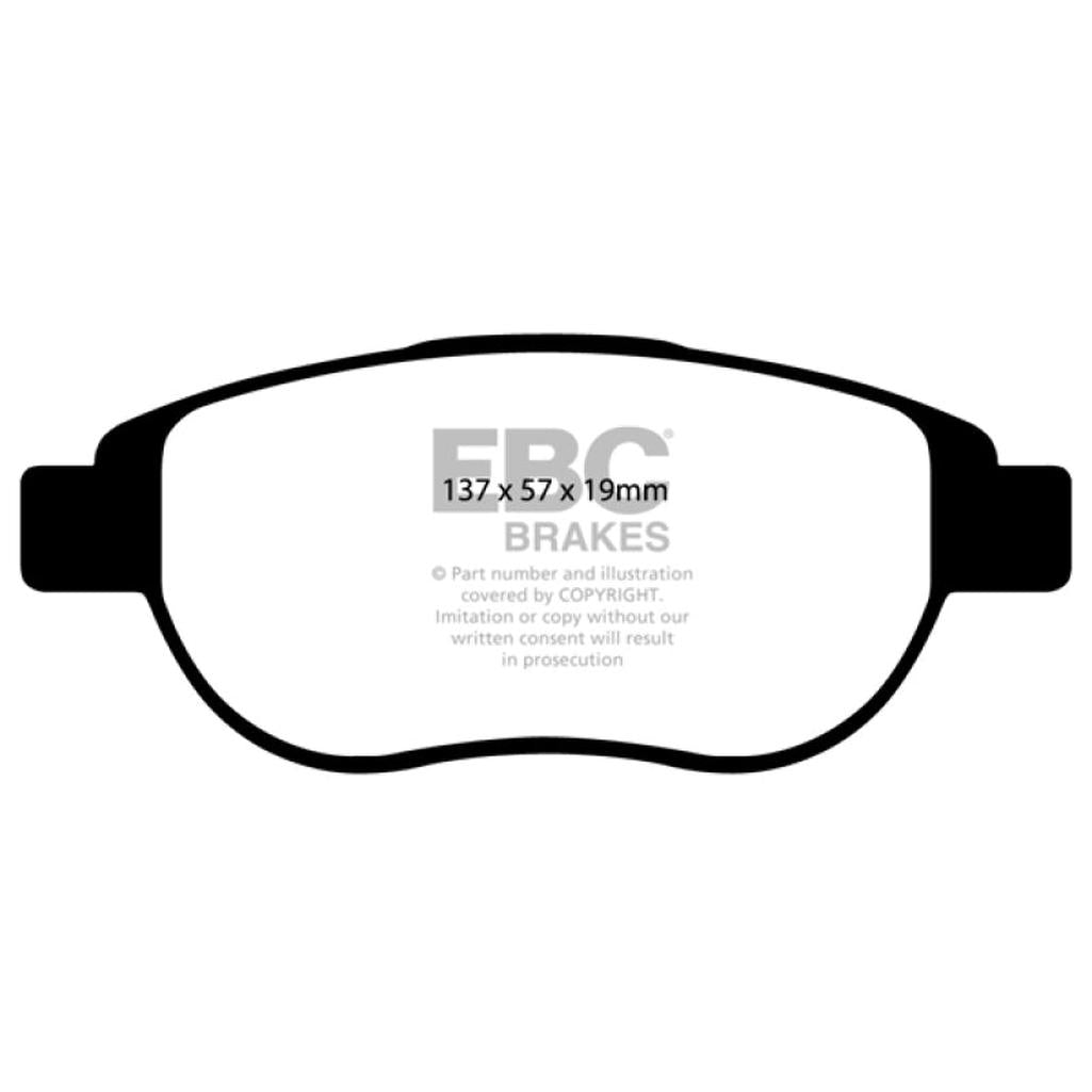 EBC Brakes Redstuff Ceramic Brake Pads for Fiat 500 – Part Number DP31375C