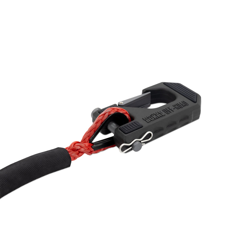 Borne Off-Road Winch Hook with 3/8 Inch Rope and Red Hand Strap - Part BNWN-SR-38-85KRD