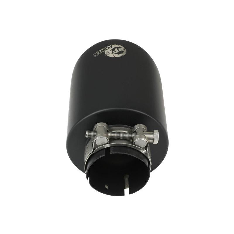 aFe Takeda 304 SS Clamp-On Exhaust Tip 2.5in. Inlet / 4.5in. Outlet / 7in. L - Black-SR1 Performance