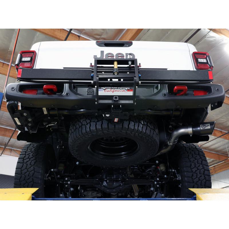 aFe 2021+ Jeep Gladiator V6-3.0L (td) Vulcan Series 3in 304 SS DPF-Back Exhaust System - Black Tip-SR1 Performance