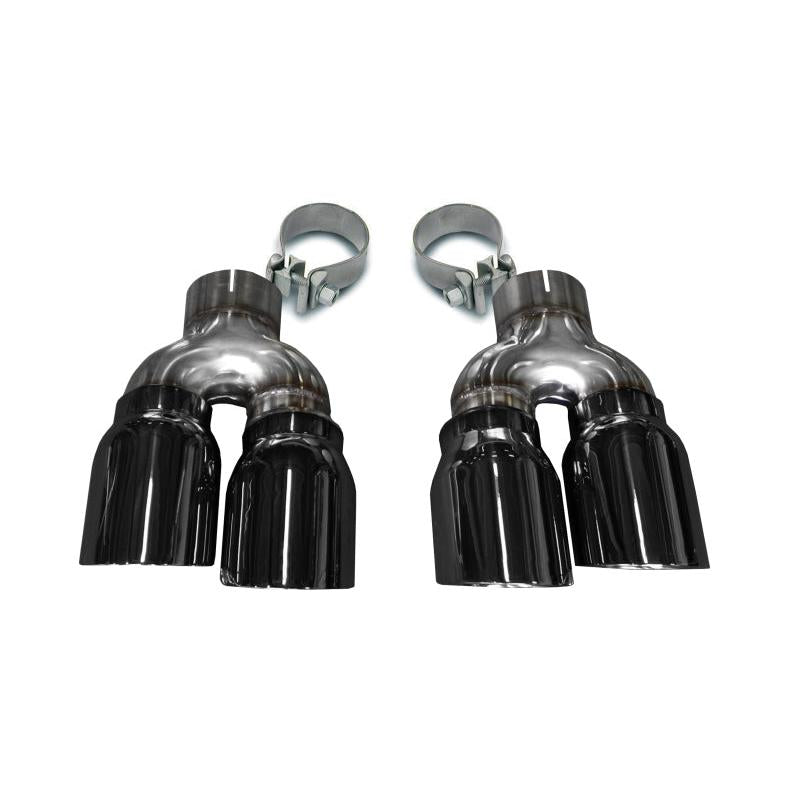 Corsa 2016-2019 Cadillac ATS 3.6T 4in Inlet / 4in Outlet Twin Black Tip Kit (For Corsa Exhaust Only)