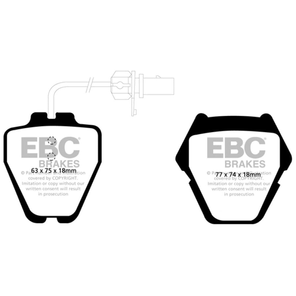 EBC Redstuff Ceramic Low Dust Front Brake Pads for Audi A6 Quattro and S4 – Part Number DP31348C