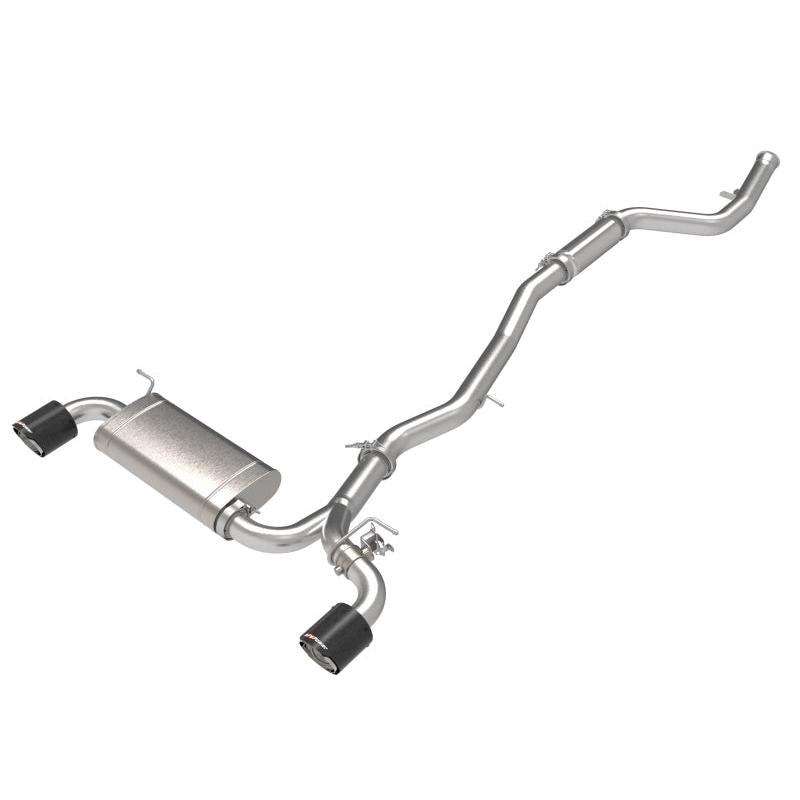 aFe POWER Takeda 2021 Toyota Supra 2.0L (t) 2.5in-3in 304 SS CB Exhaust w/ Carbon Tips-SR1 Performance