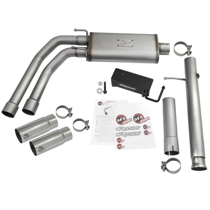 aFe Rebel Series CB 3in Middle Side Exit SS Exht w/Polish Tips 09-16 Chevy Silverado/GMC Sierra 1500-SR1 Performance