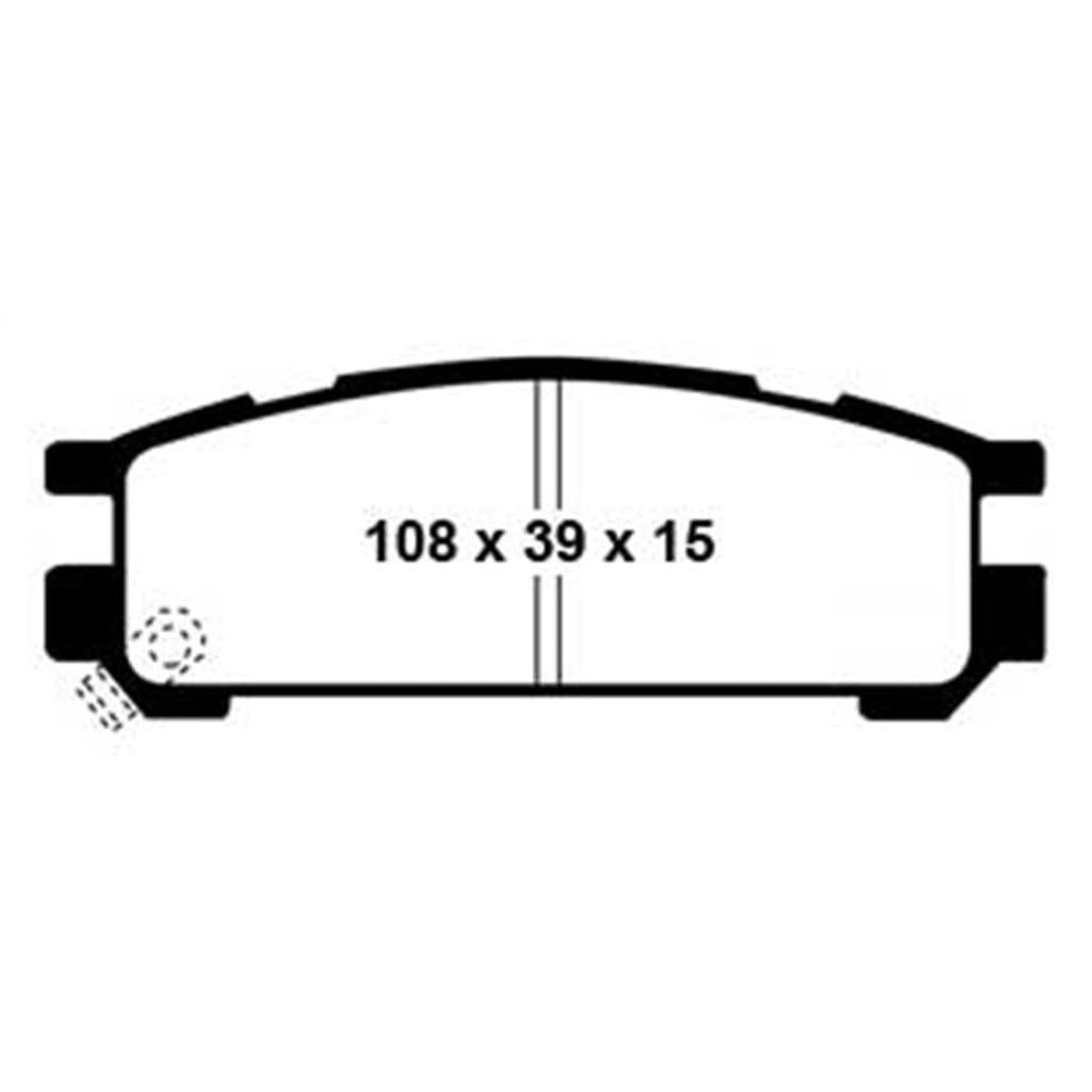 EBC Yellowstuff Rear Brake Pads for Subaru Impreza and Legacy 2000-2001 – High-Performance Street and Track Use