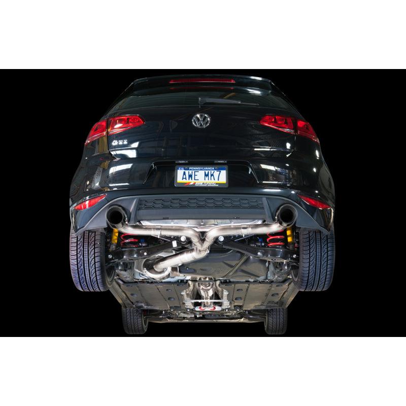 AWE Tuning VW MK7 GTI Touring Edition Exhaust - Diamond Black Tips