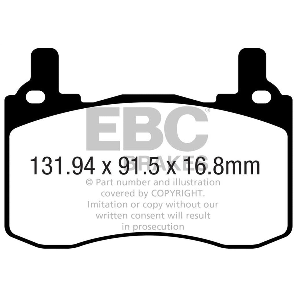 EBC Bluestuff NDX Rear Brake Pads for Genesis G70 and Kia Stinger - Part Number DP52357NDX