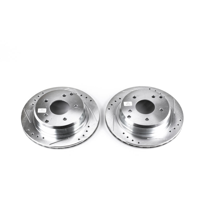 Power Stop 84-87 Chevrolet Corvette Rear Evolution Drilled & Slotted Rotors - Pair-SR1 Performance