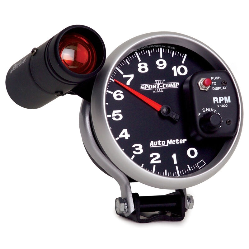 Autometer Sport-Comp II 5 inch 0-10000 RPM Pedestal Mount Tachometer Shift-Lite-SR1 Performance