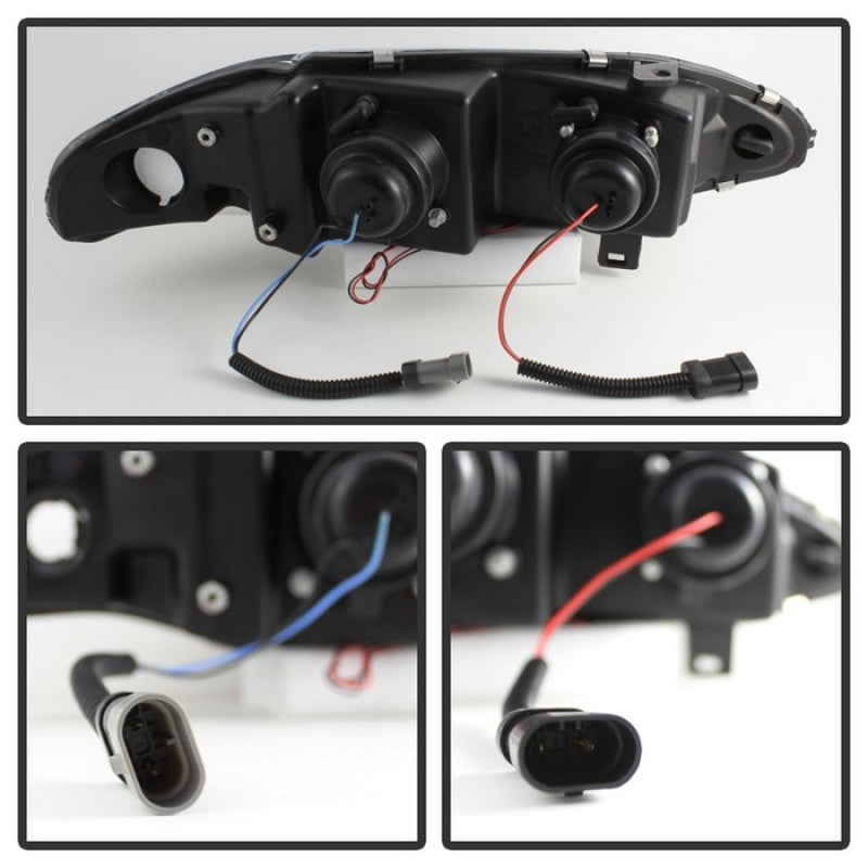 Spyder Mitsubishi Eclipse 97-99 Projector Headlights LED Halo Black High H1 Low H1 PRO-YD-ME97-HL-BK-SR1 Performance