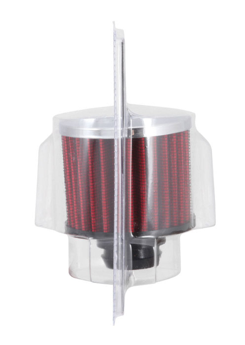 K&N Rubber Base Chrome Top Push-In Crankcase Vent Filter 3in OD x 2-1/2in H.-SR1 Performance