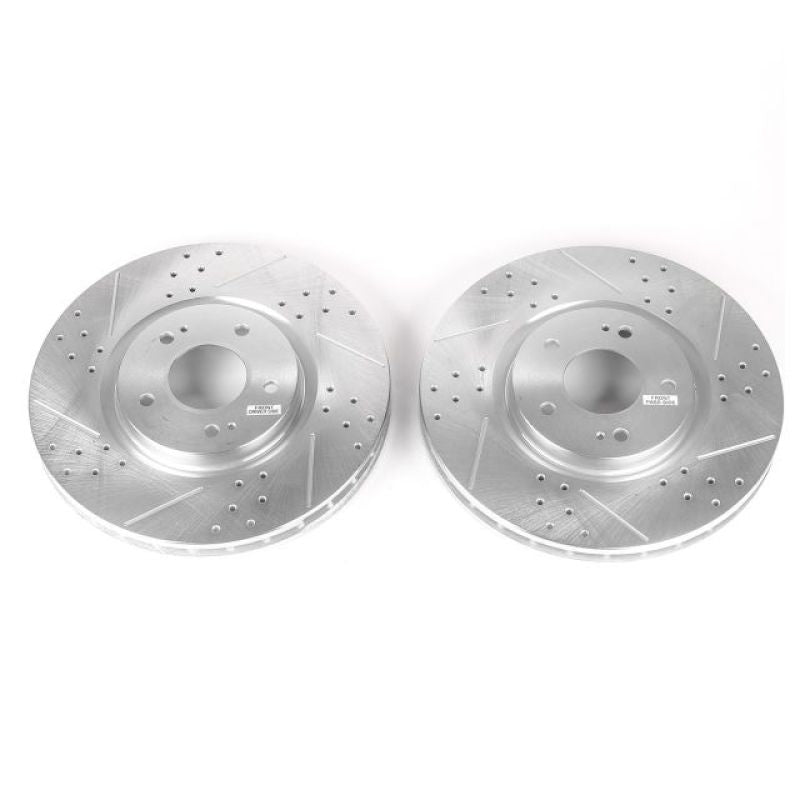 Power Stop 03-06 Mitsubishi Lancer Front Evolution Drilled & Slotted Rotors - Pair-SR1 Performance