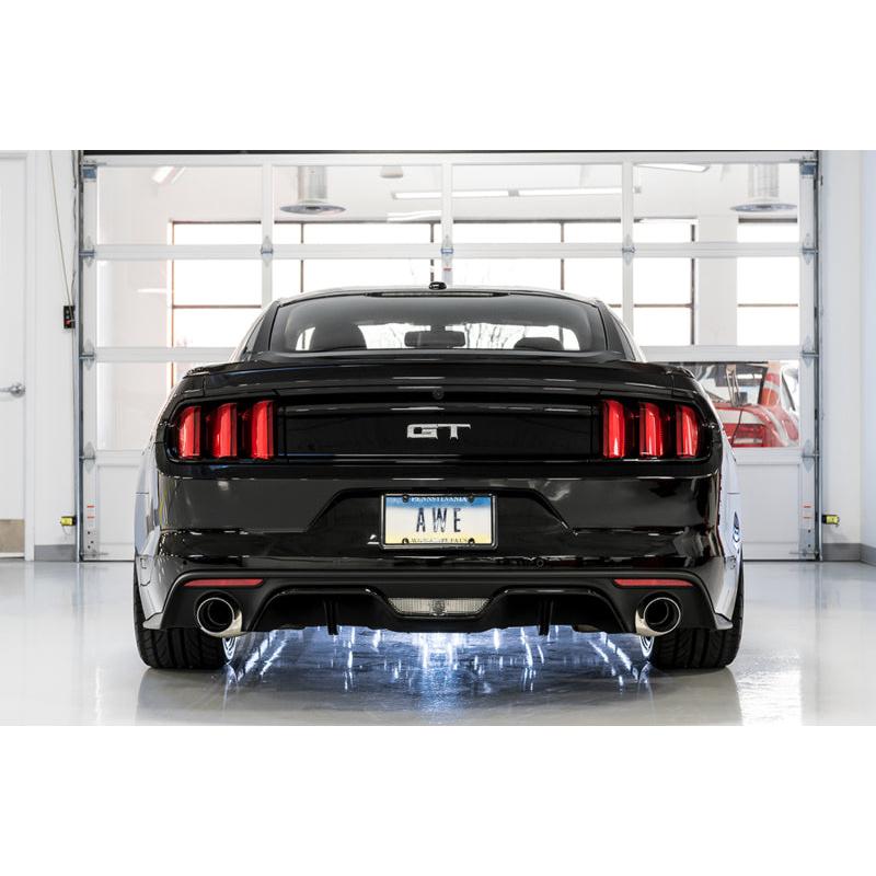 AWE Tuning S550 Mustang GT Cat-back Exhaust - Touring Edition (Chrome Silver Tips)