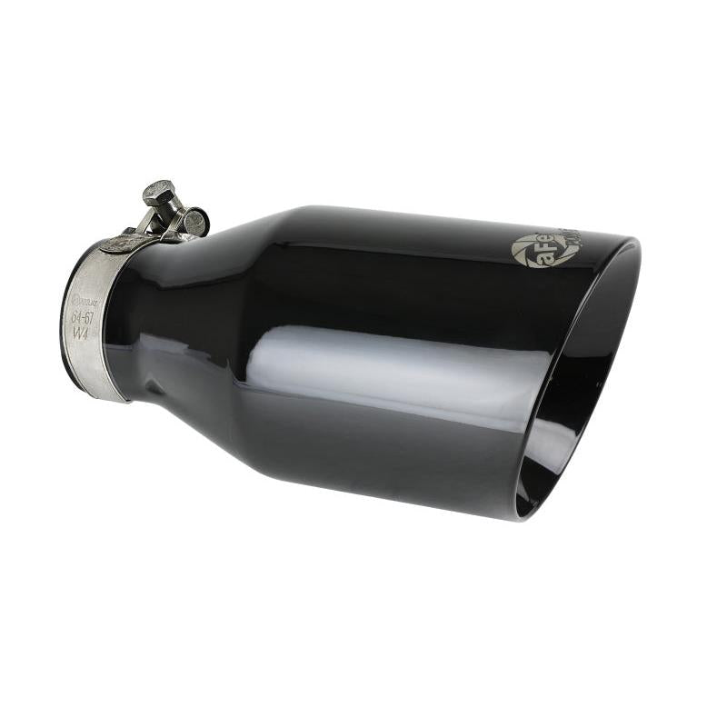 aFe MACH Force-Xp 409 SS Clamp-On Exhaust Tip 2.5in. Inlet / 4.5in. Outlet / 9in. L - Black-SR1 Performance