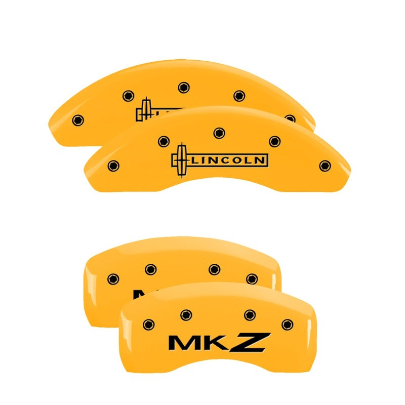 MGP Yellow Aluminum Caliper Covers for Lincoln MKZ and Zephyr * Set of 4