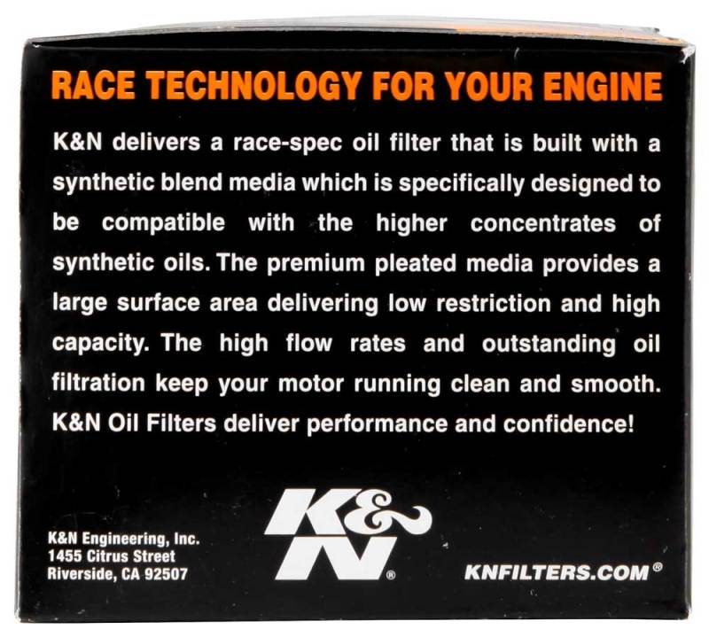 K&N Oil Filter for 2005-2014 BMW K1200 GT/R/RS/S/ K1300 GT/R/S/ R1200 GS/R/RT S1000RR-SR1 Performance