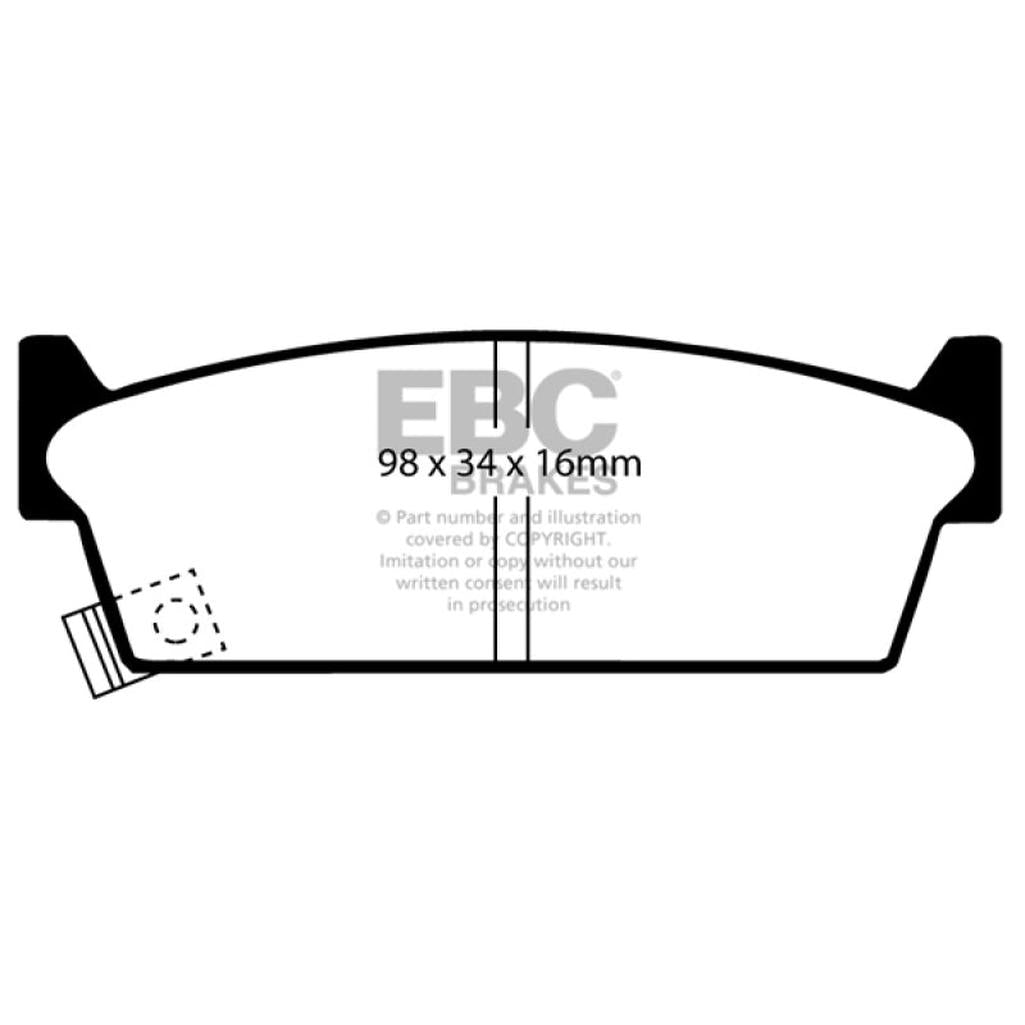 EBC Greenstuff 2000 Series Rear Brake Pads for Infiniti M30 (1990-1992) – Improved Stopping Power and Low Dust Performance
